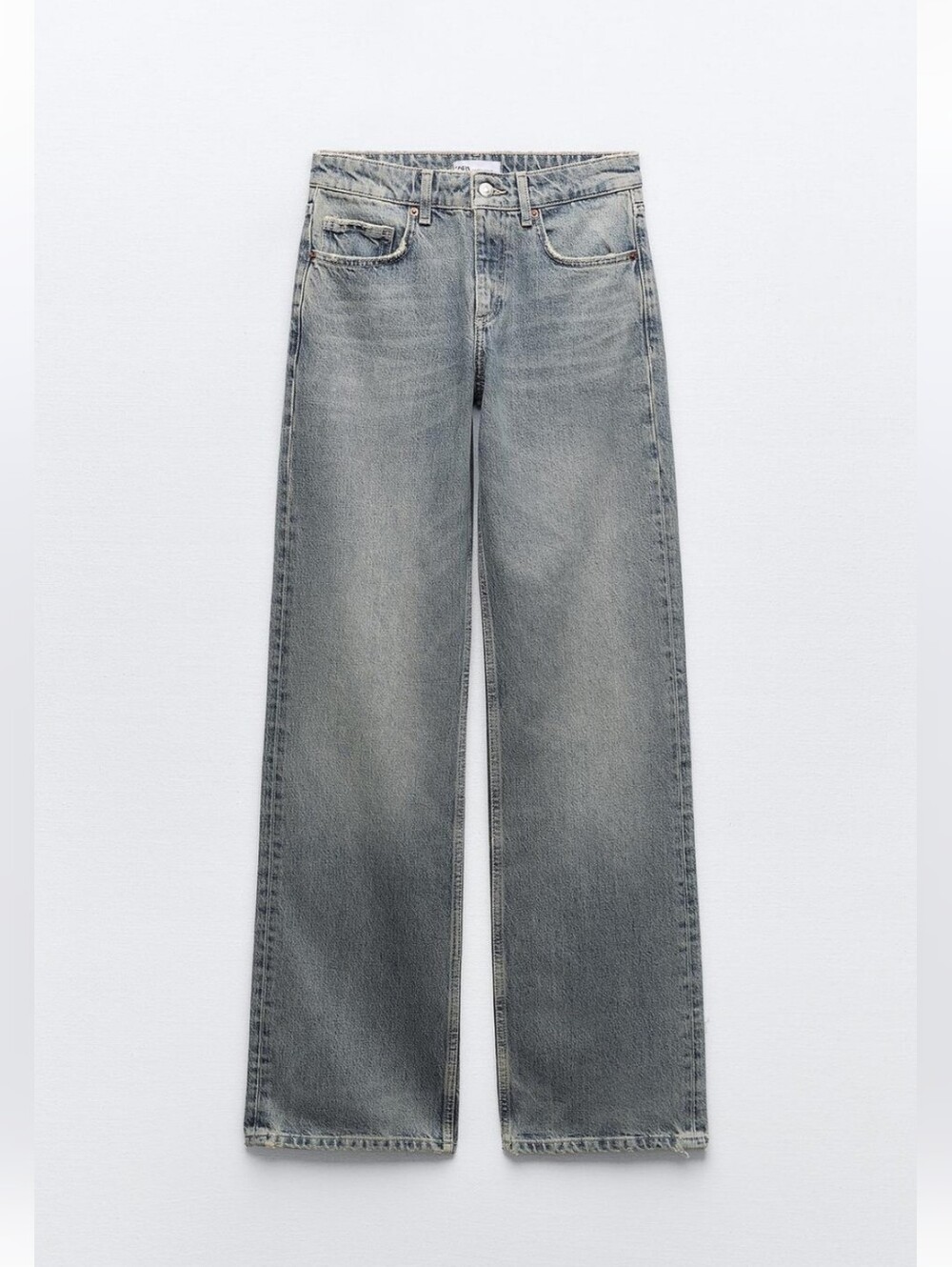 Zara Viral Full Length TRF Mid-Rise Wide Leg Jeans